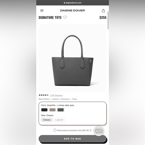 Dagne Dover Signature Tote Graphite Classic - Picture 9 of 10